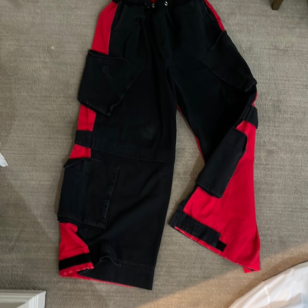 LF Carmar cropped wide leg jean/ cropped cargo pants - elastic waist
